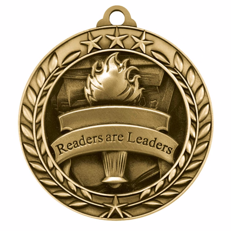 Readers Are Leaders Wreath Award Medallion (2-3/4")