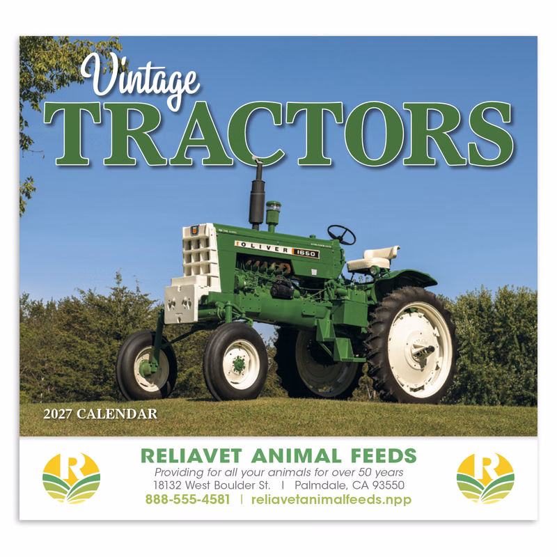 HotLine® Products Vintage Tractors Appointment Calendar - Stapled