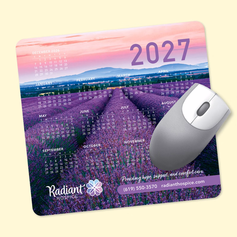 Peel&Place 7.5"x8"x.015" Ultra-Thin Calendar Mouse Pad