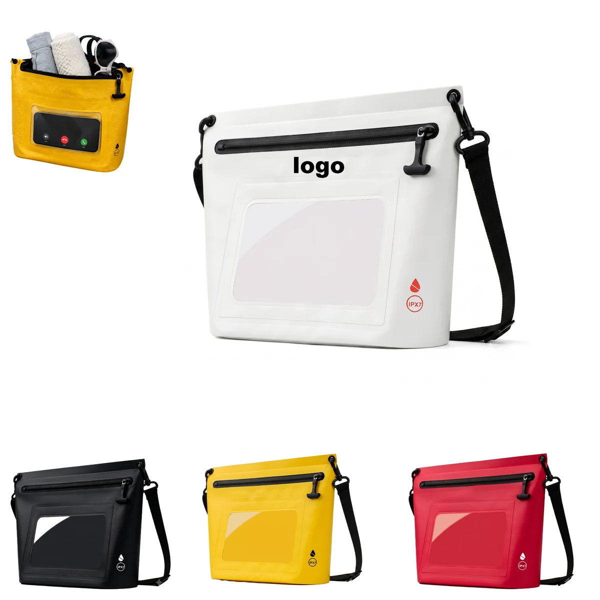 Portable waterproof drifting bag with dry and wet separation and large capacity 1