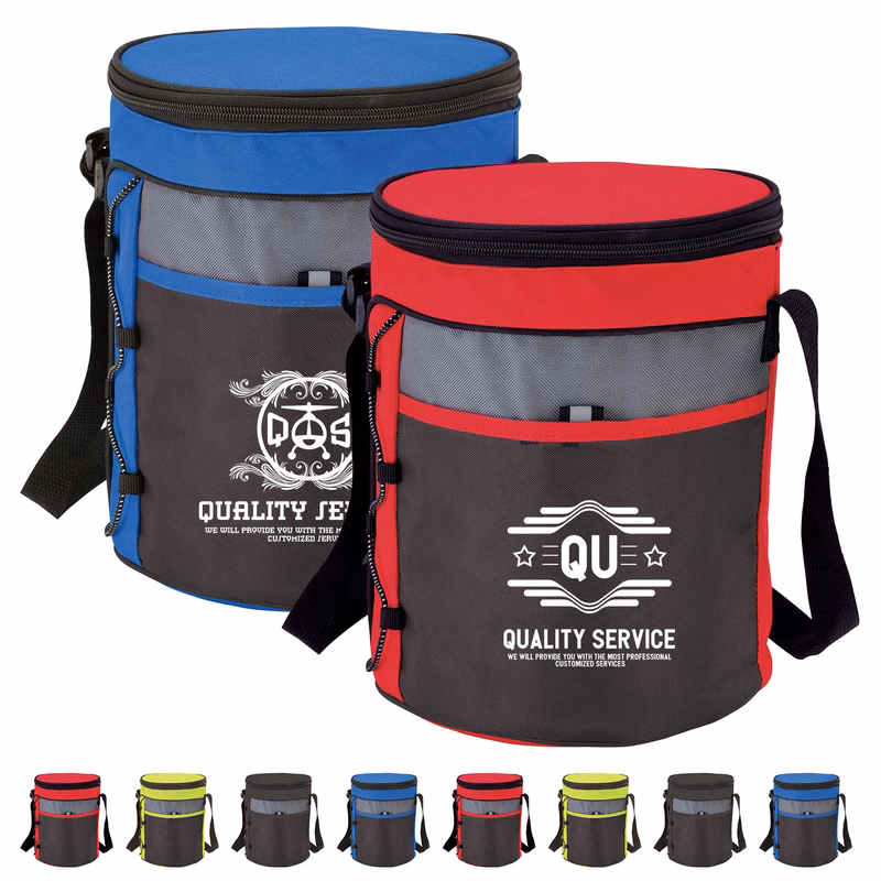 600D Oxford Cloth Single Shoulder Cylindrical Cooler Bag