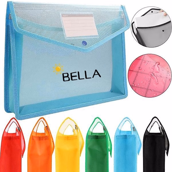 A4 Size Document Storage Bag With Snap Button