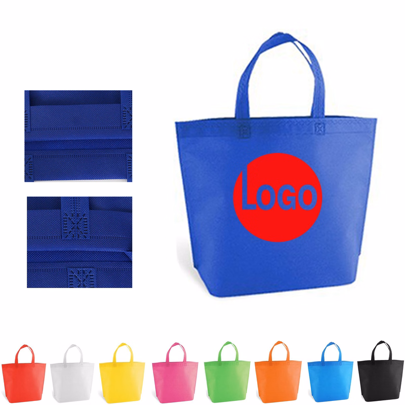 Multicolor High Capacity Non-Woven Tote Bags Customizable Logo