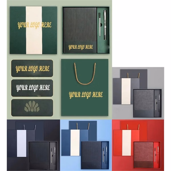 Custom Leather Notebook & Pen Set with Zinc Alloy Pen — Professional Business Bundle