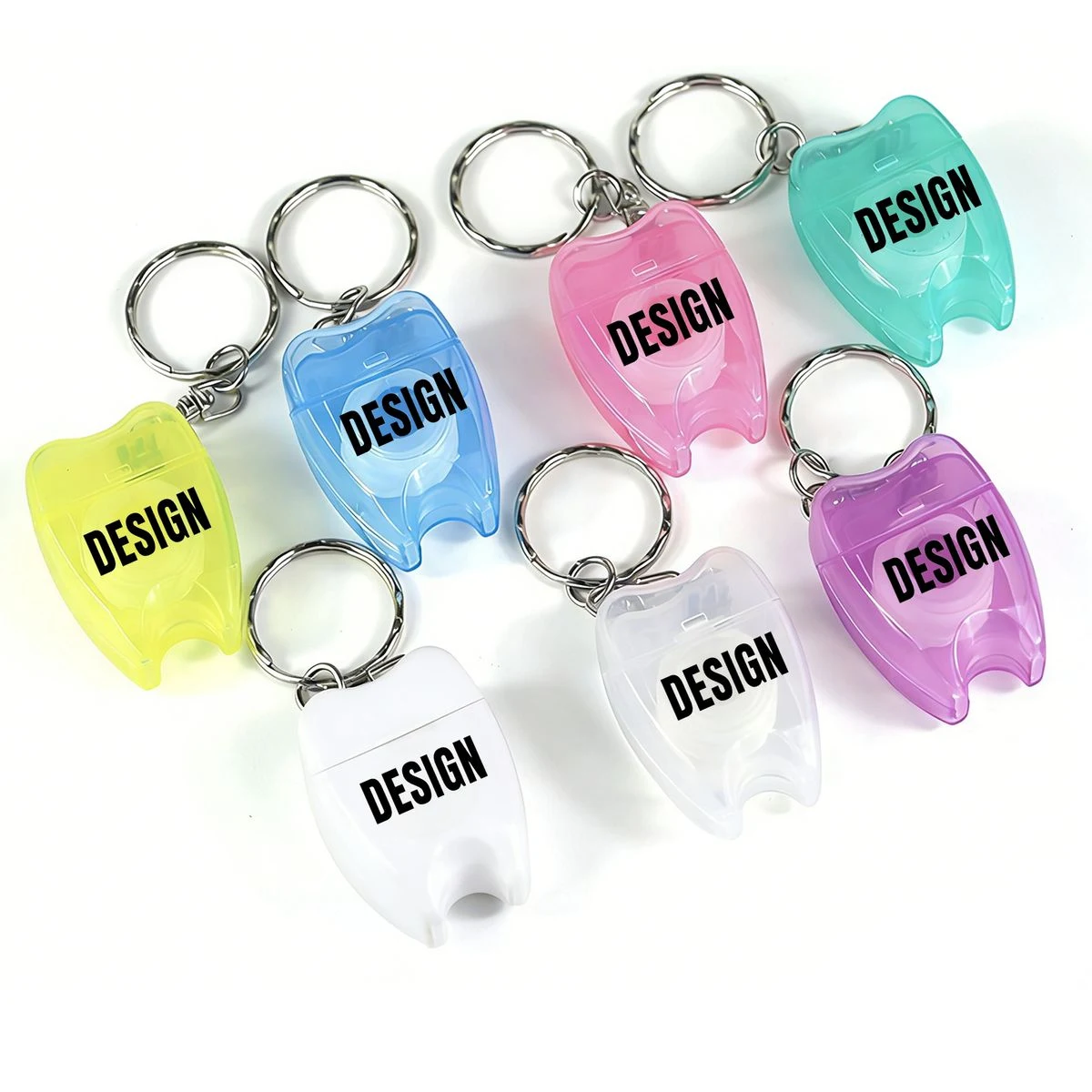 10m Floss Roll Small Teeth Shaped Keychain 1