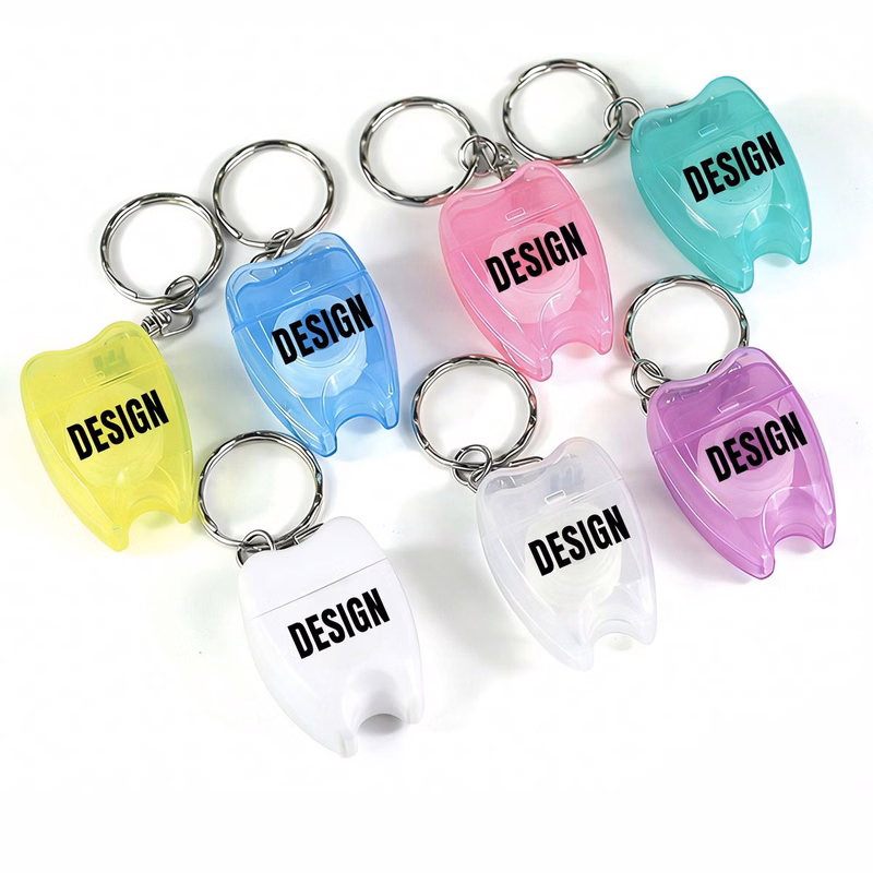 10m Floss Roll Small Teeth Shaped Keychain