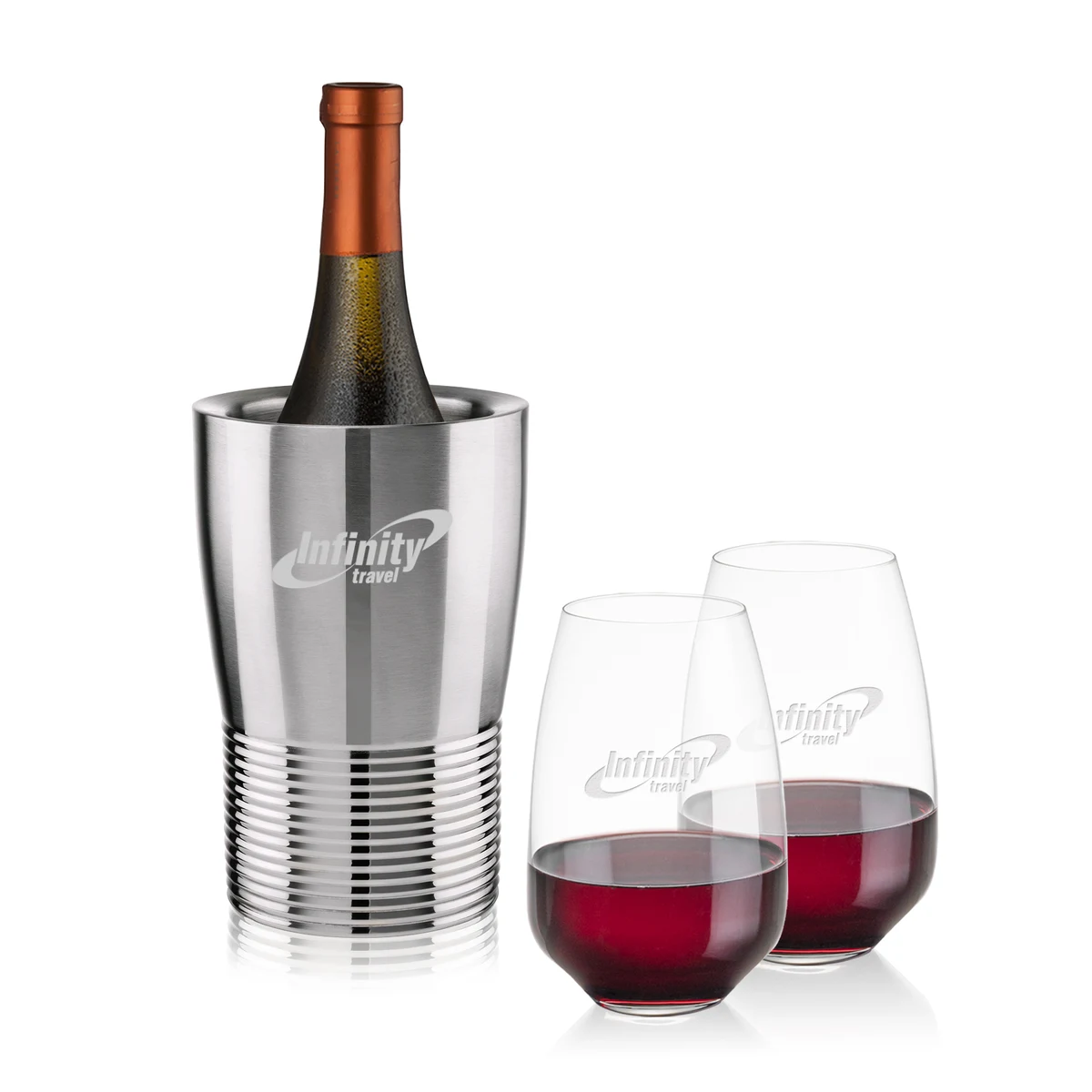 Genoa Wine Cooler & Oldham Stemless Wine Set 1