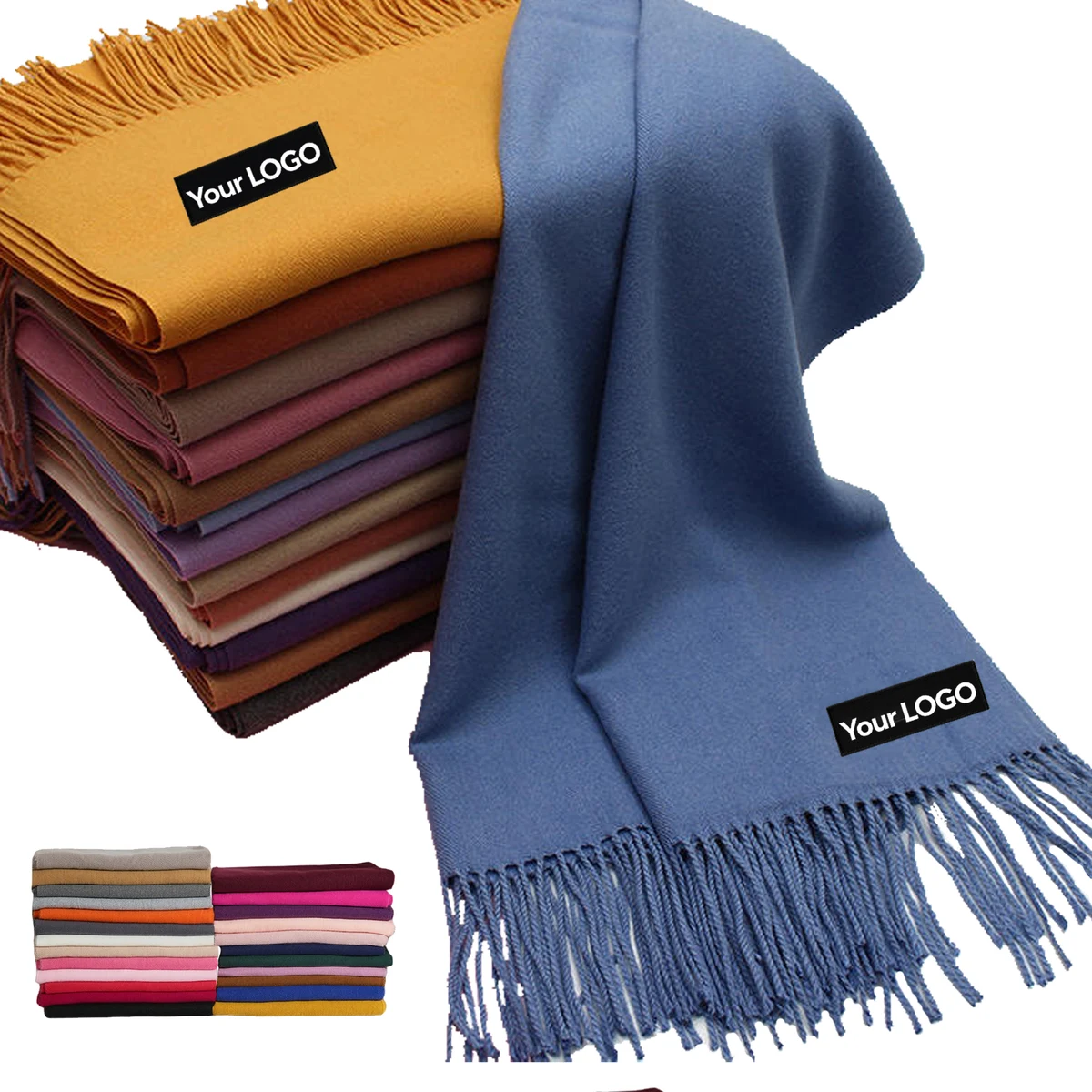 Winter Fashion Acrylic Knit Jacquard Stadium Scarf 1