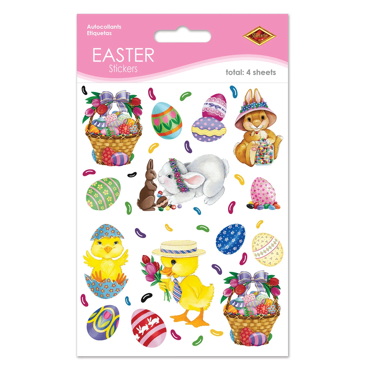 Plus Pak Bunny, Basket & Egg Stickers 1