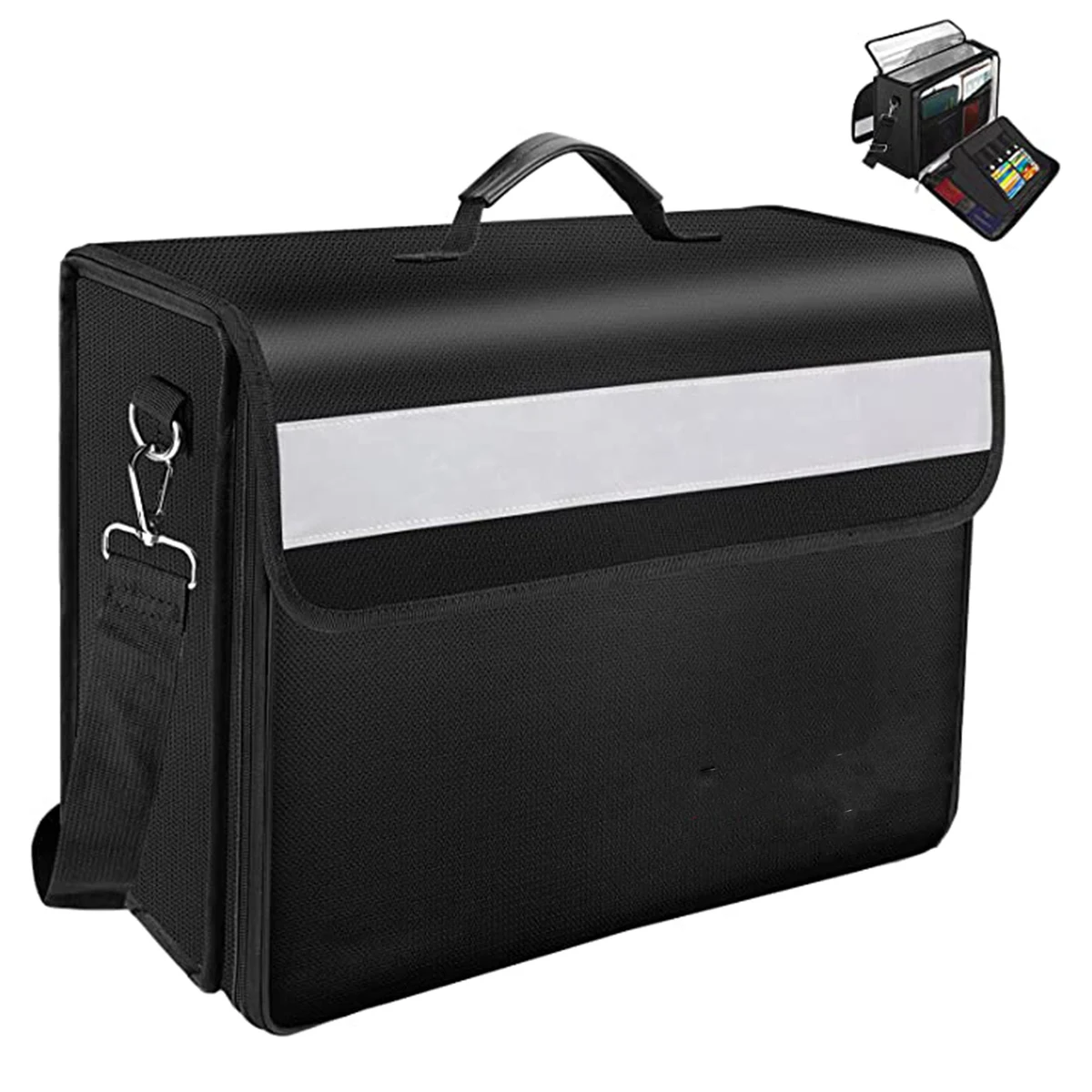 Portable Fireproof File Pouch With Multiple Pockets 1
