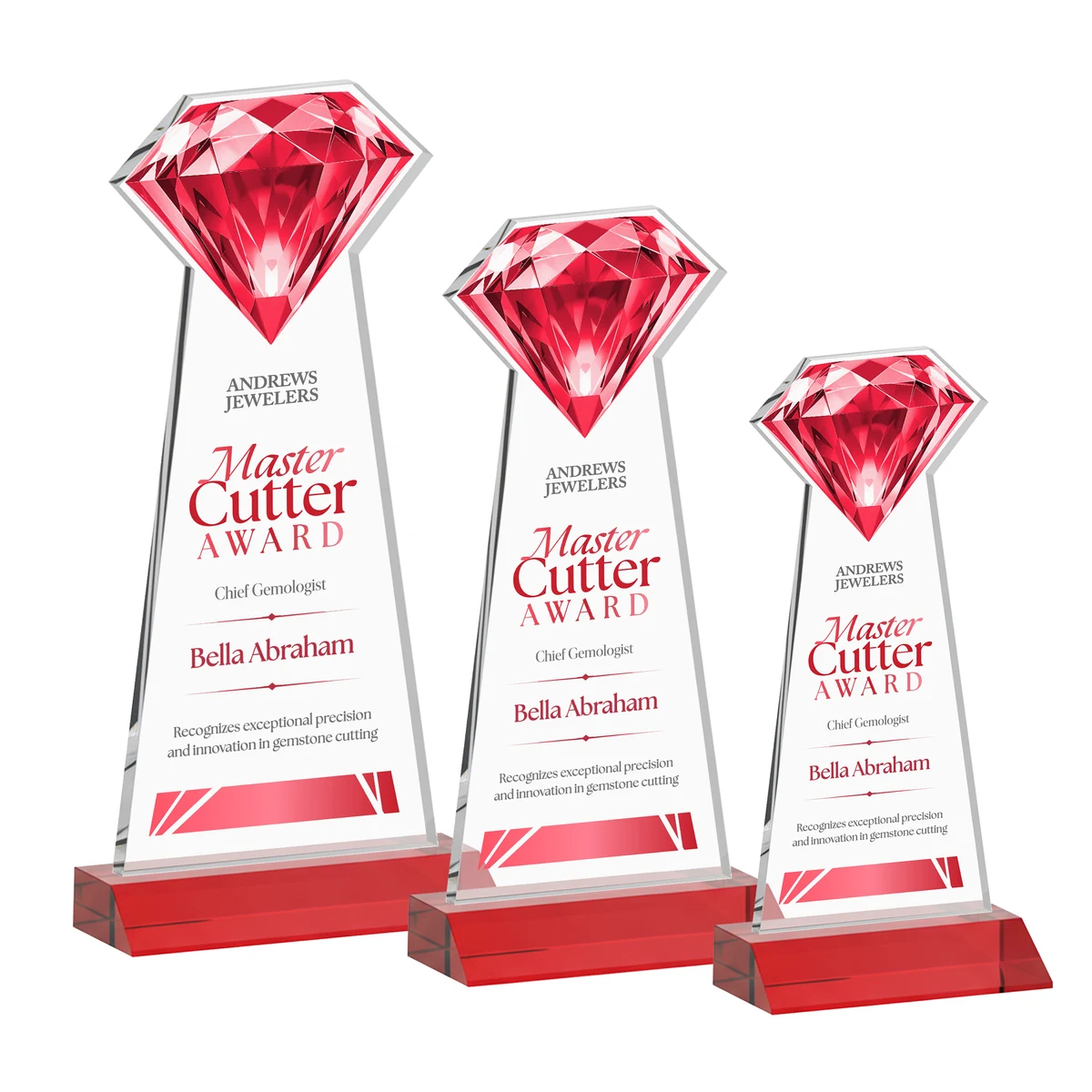 Gemstone VividPrint™ Award - Red 1