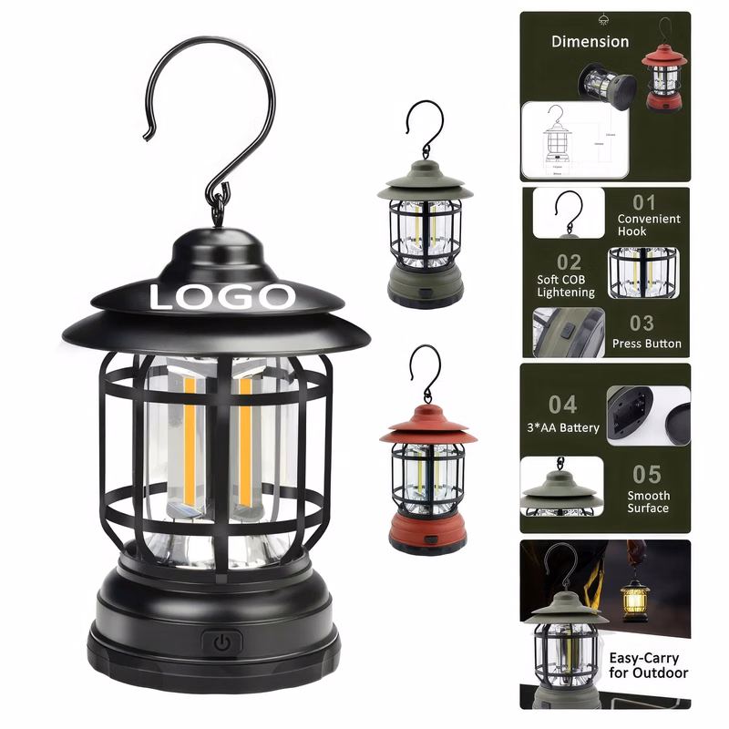 Retro Outdoor Camping & Picnic Lantern - Low/High Lightening