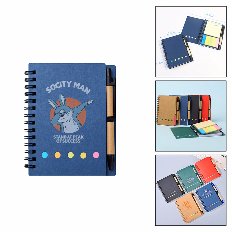 Kraft Paper Spiral Notepad Set