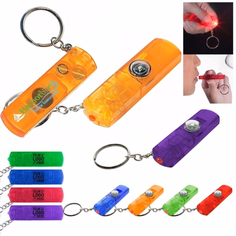 Whistle Key Light With Compass