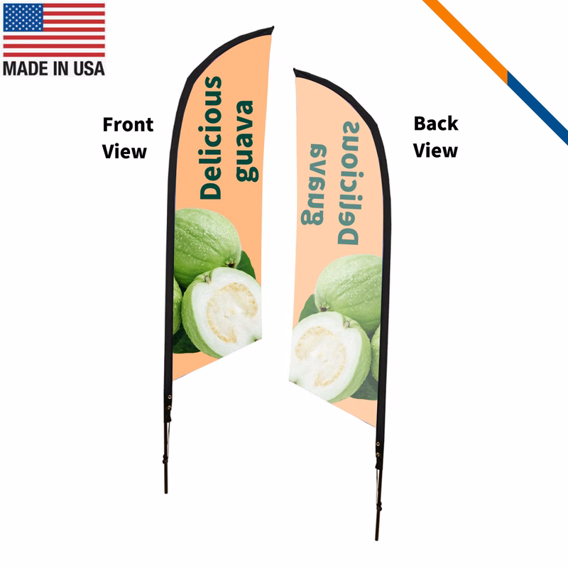 9' Orchid Single-Sided Angle Flag