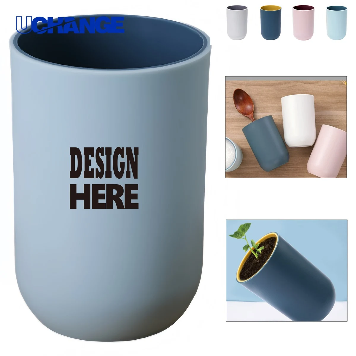 Bicolor Mouthwash Mug Container (11 oz.) 1