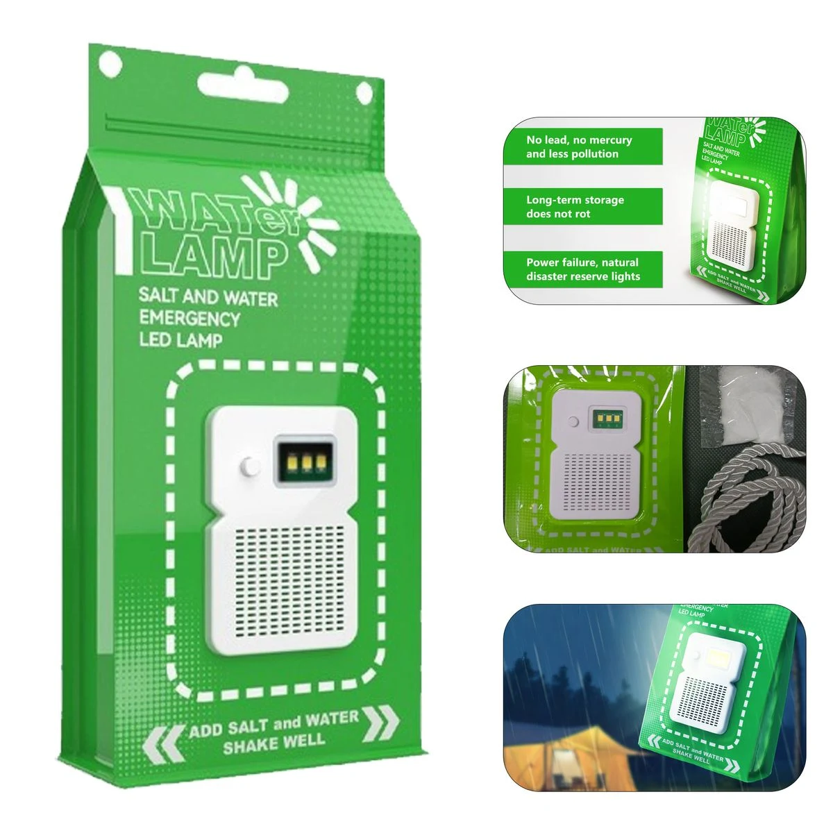 LED Saltwater Battery-Free Emergency Light 1
