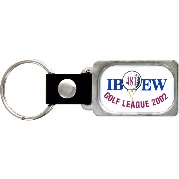 Vibraprint® Bright Silver Keytag (1/2" x 3/4")