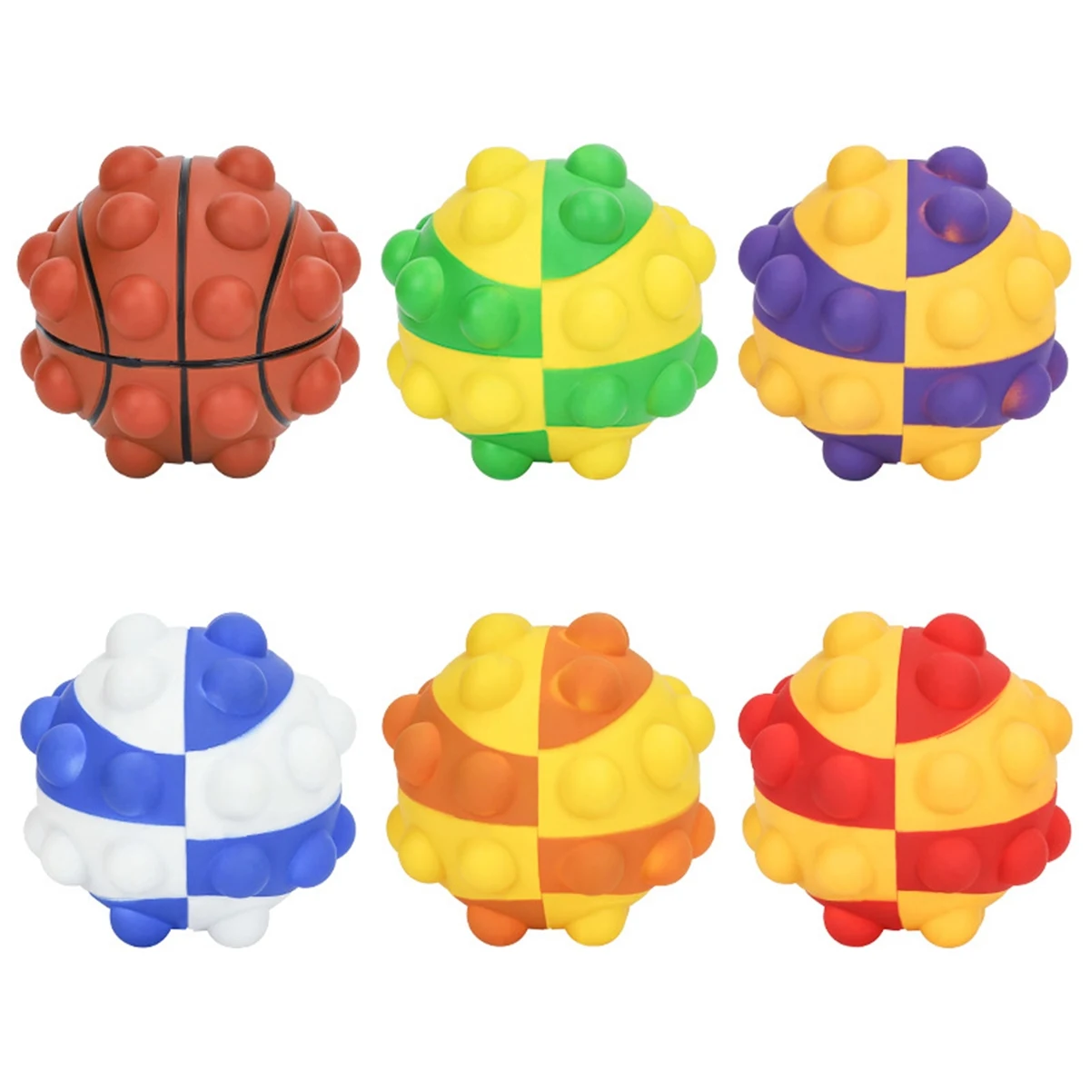 Basketball Shaped Push Pop Bubble Anti Stress Ball 1