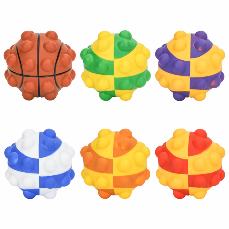 Basketball Shaped Push Pop Bubble Anti Stress Ball