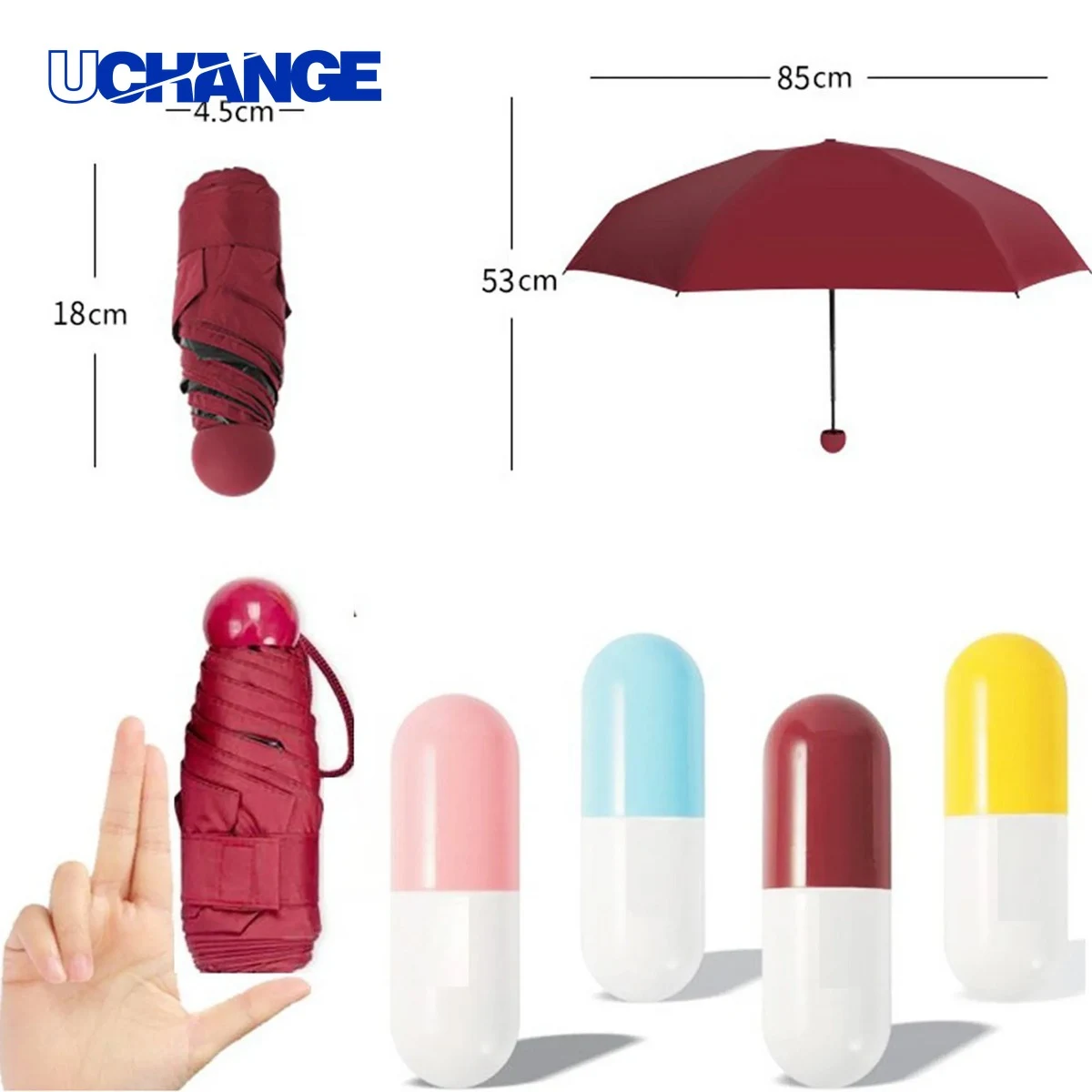Mini Capsule Pocket Compact Umbrella 1