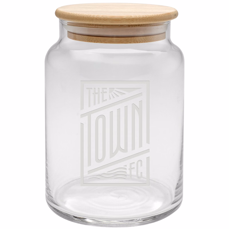 26 oz. Etched Apothecary Jar with Bamboo Lid