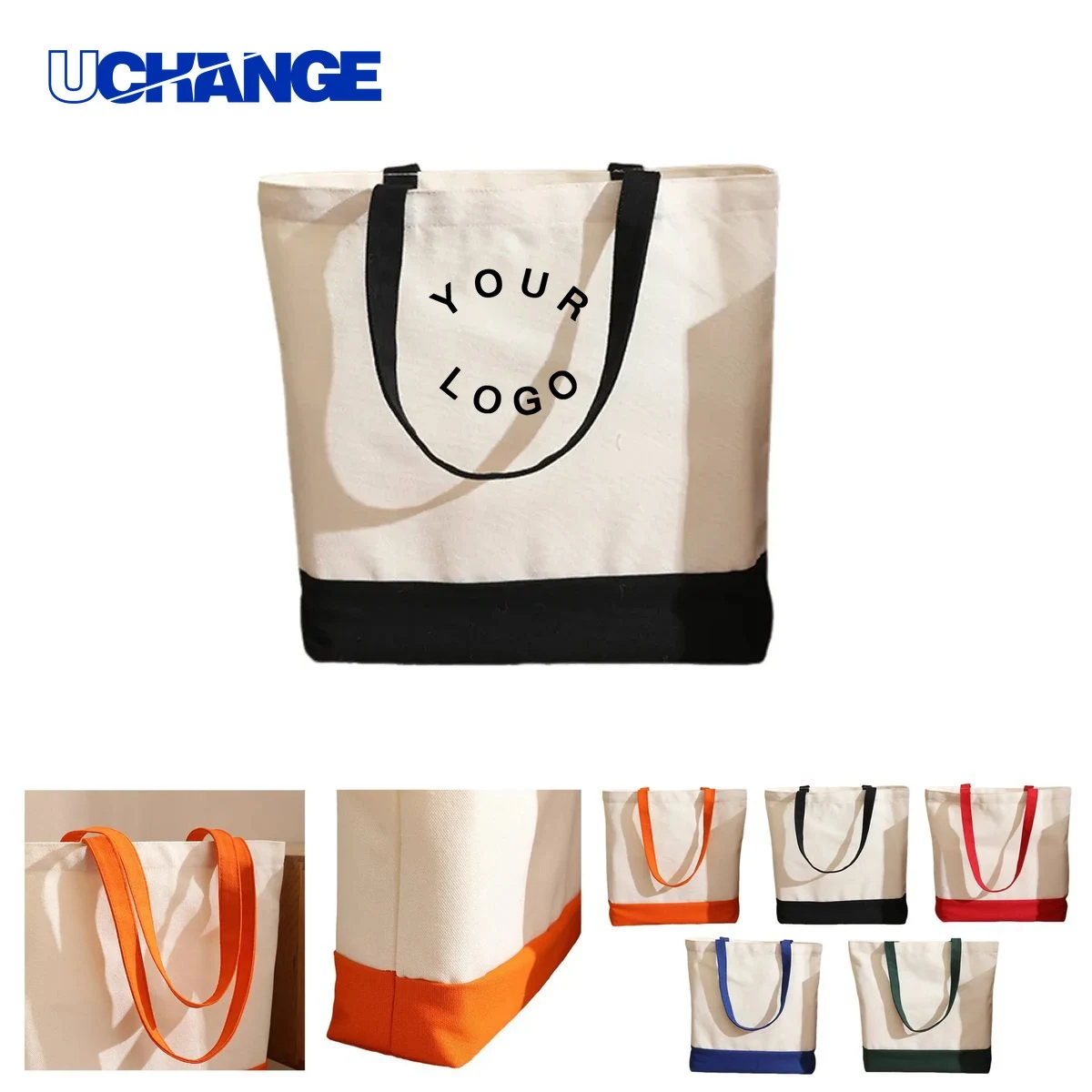 Spacious Polyester Canvas Shopping Tote 1