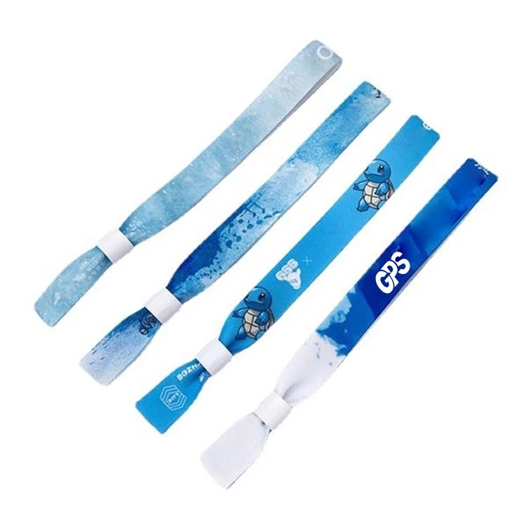 Disposable Full Color Fabric Wristbands 1
