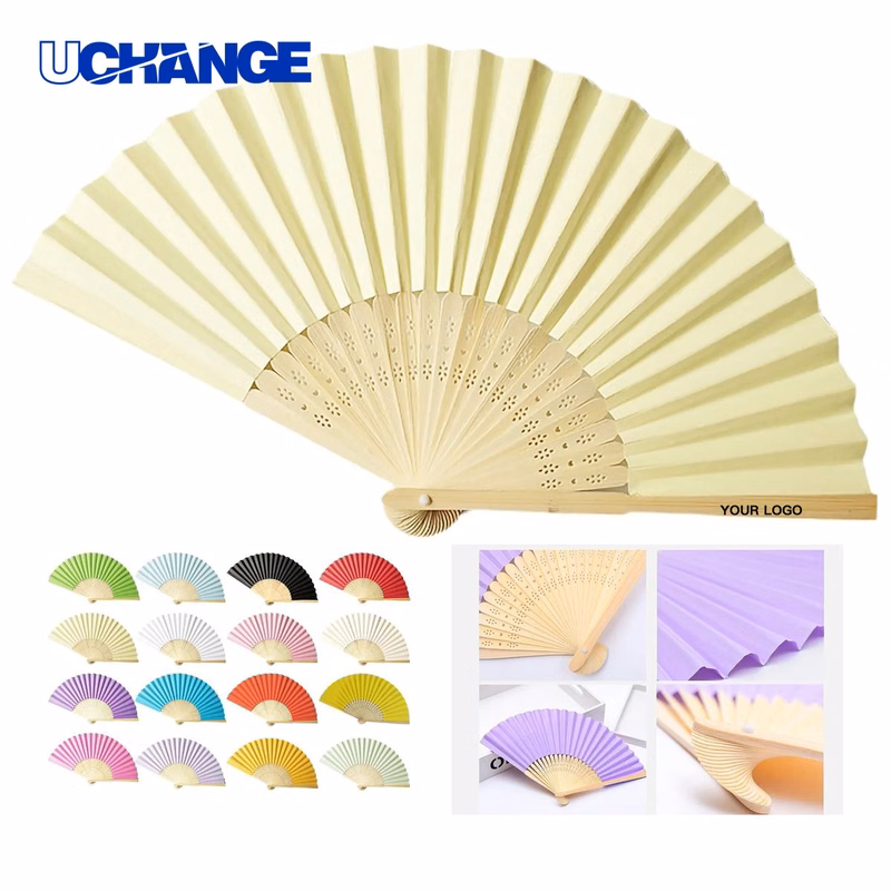 Custom Bamboo Paper Folding Fan for Events