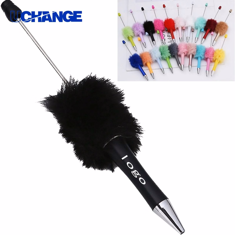 Cute Plush Ball Ballpoint Pen for Fun Office & Gift Use