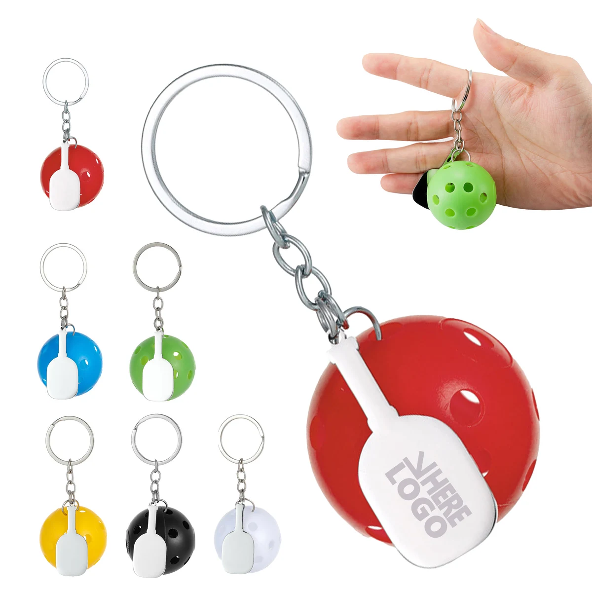 MOQ 20 Pickleball Set Keychain Sports Gift 1