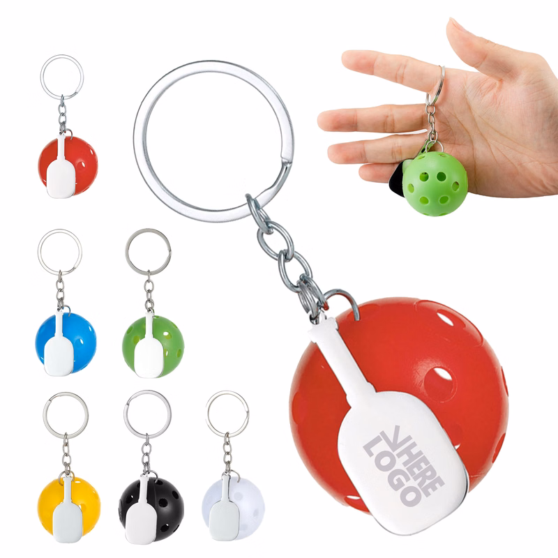 MOQ 20 Pickleball Set Keychain Sports Gift