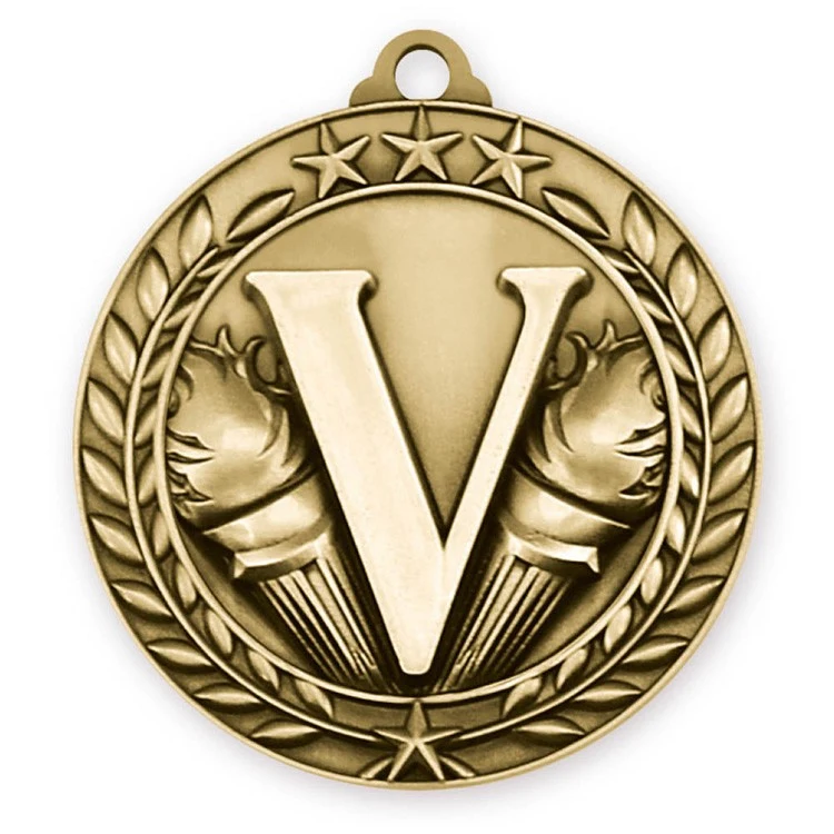 Victory Wreath Award Medallion (1-3/4") 1