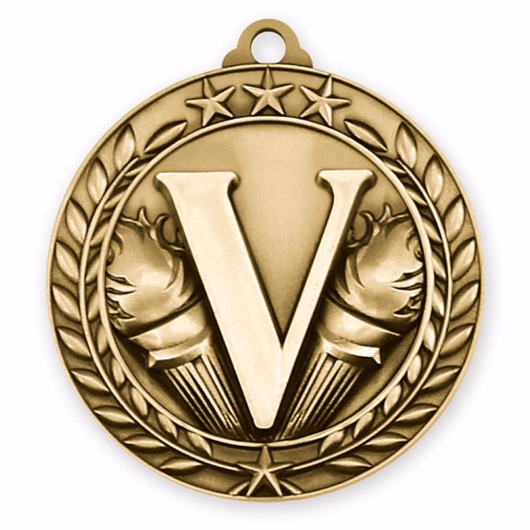 Victory Wreath Award Medallion (1-3/4")