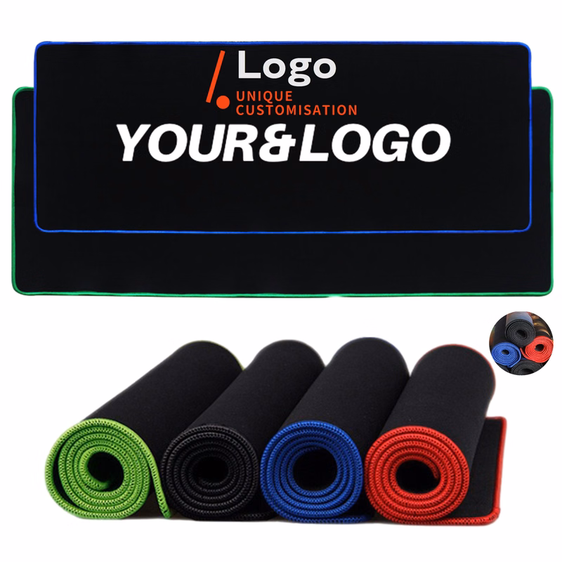31x12 in Large Mouse Pad Mousepad with Stitched Edges
