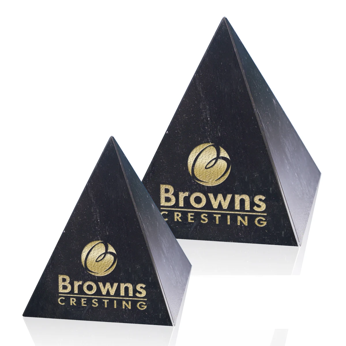 Marble Pyramid Award - Black 1