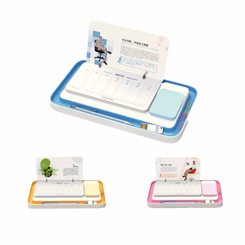 Creative Notepad Desk Calendar With Pen Holder