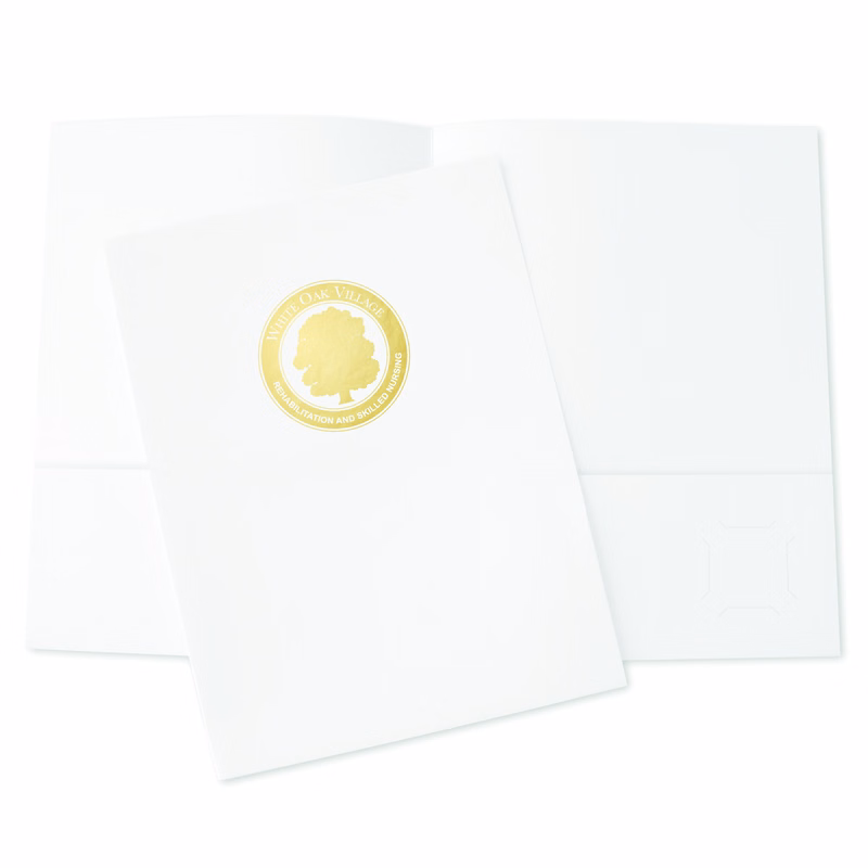 Folders - 1 Color Foil-Stamp Classic Stocks