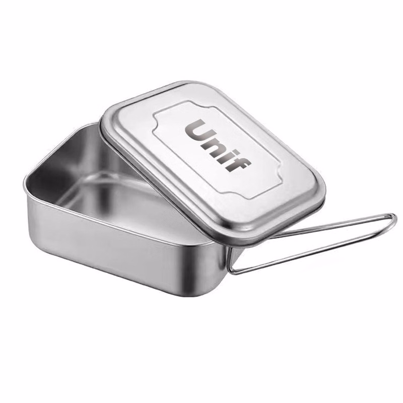 Square 304 Stainless Steel Bento Box Lunch Boxes
