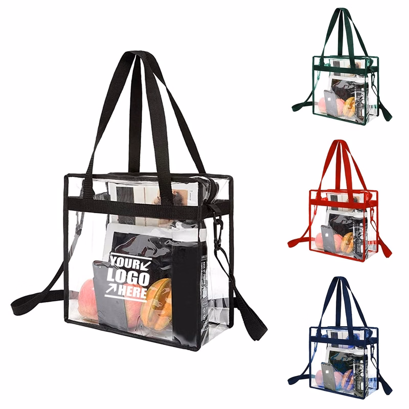 Clear bags Stadium Approved Clear Tote Bag with Zipper