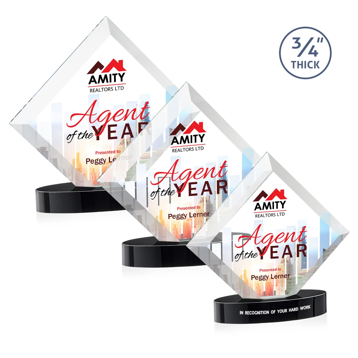 Belaire VividPrint™ Award on Alberton Base - Black 1