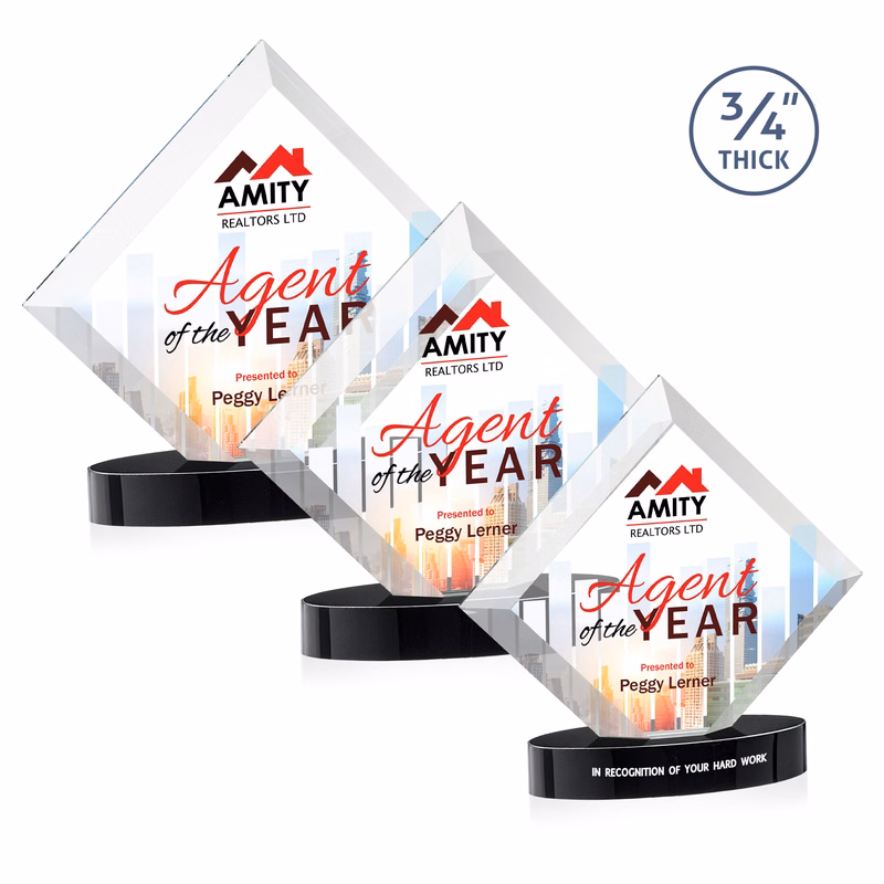 Belaire VividPrint™ Award on Alberton Base - Black