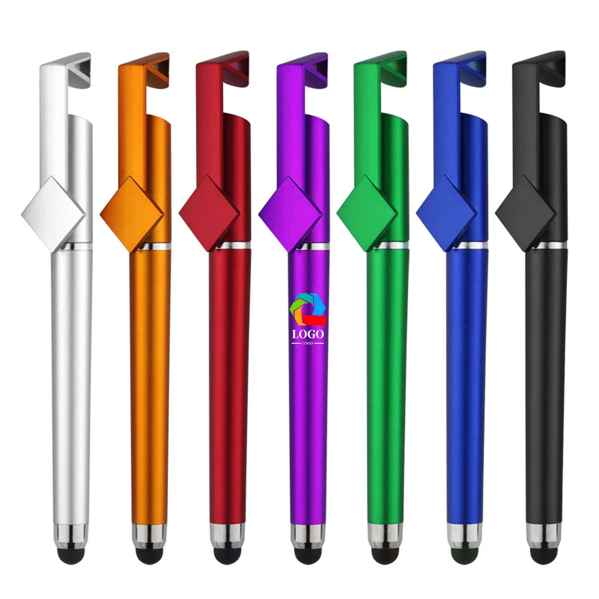 3 In 1 Phone Holder Qr Code Capacitive Stylus Ballpoint Pens 1