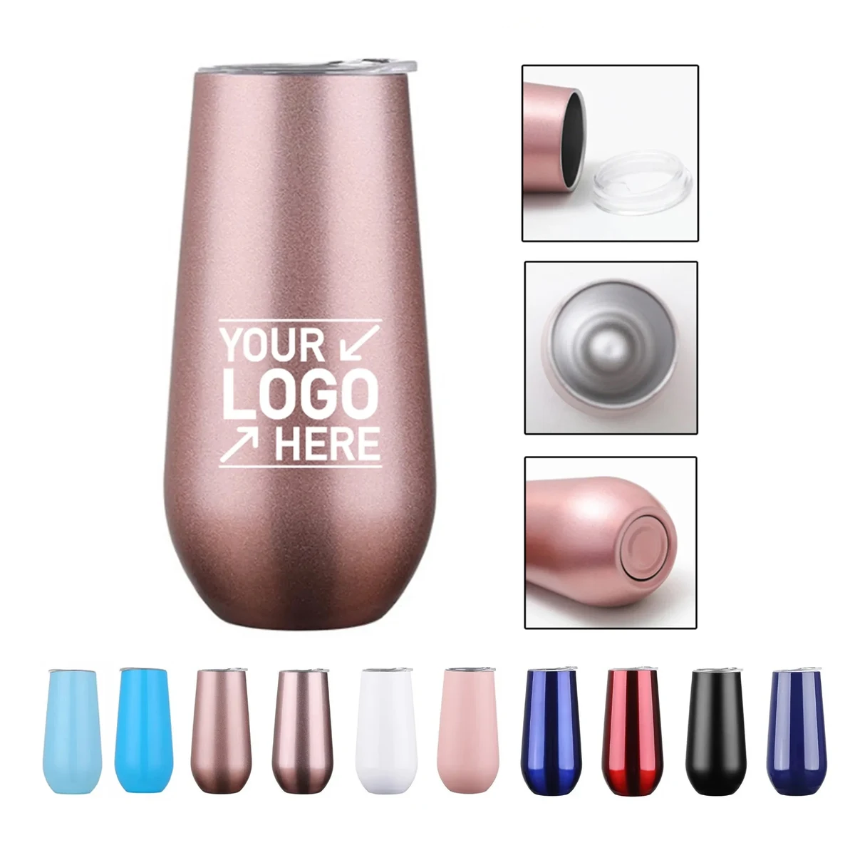 16oz Eggshell Shape Wine Cup With Lid 1