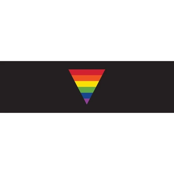 Black Rainbow Tri. Window Decals 3" x 10" 1
