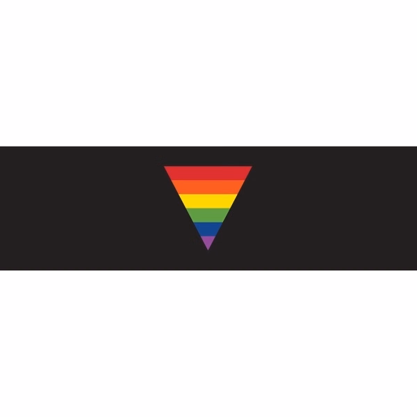 Black Rainbow Tri. Window Decals 3" x 10"