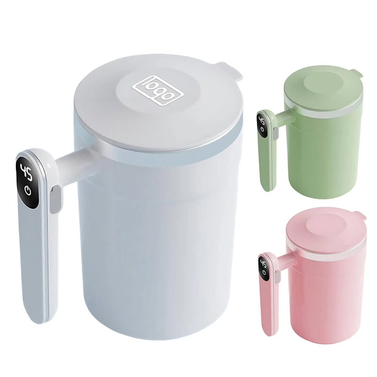 13oz Stainless Steel Electric Stirring Cup for Milk Coffee 1