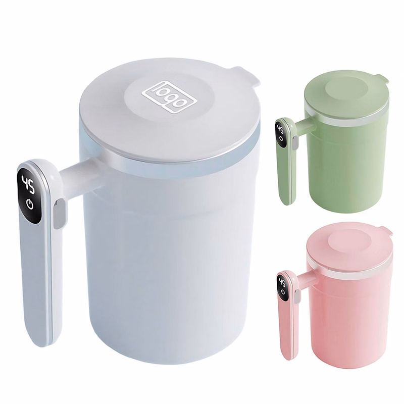 13oz Stainless Steel Electric Stirring Cup for Milk Coffee