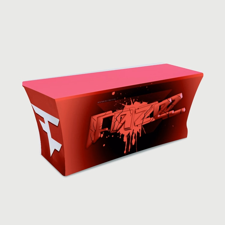 TruFit™ Table Throw, Fitted, Full-Color Table Cloth, tension fabric table cloth Dye-Sublimation - 4'