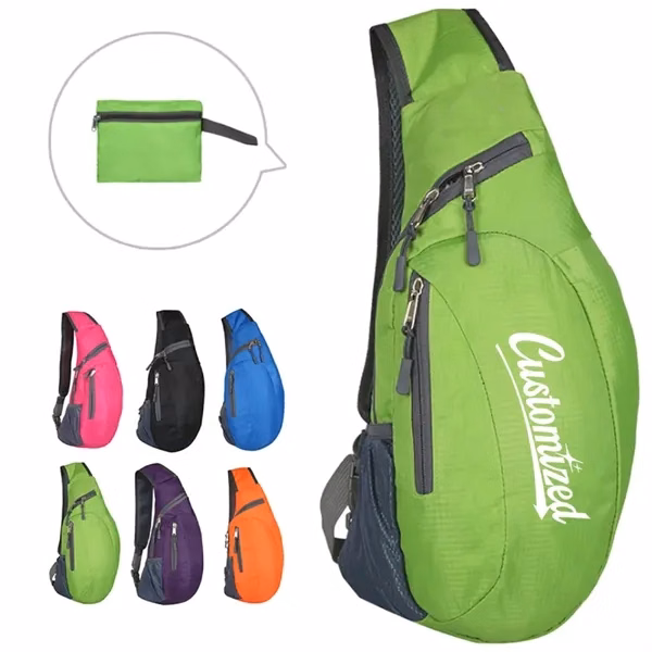 Custom Foldable Lightweight Crossbody Sling Bag — Compact Travel & Outdoor Essential